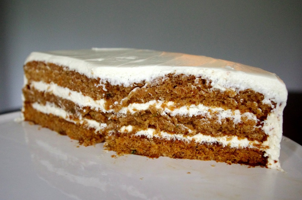 Carrot Cake with Maple Cream Cheese Frosting | www.thebatterthickens.com