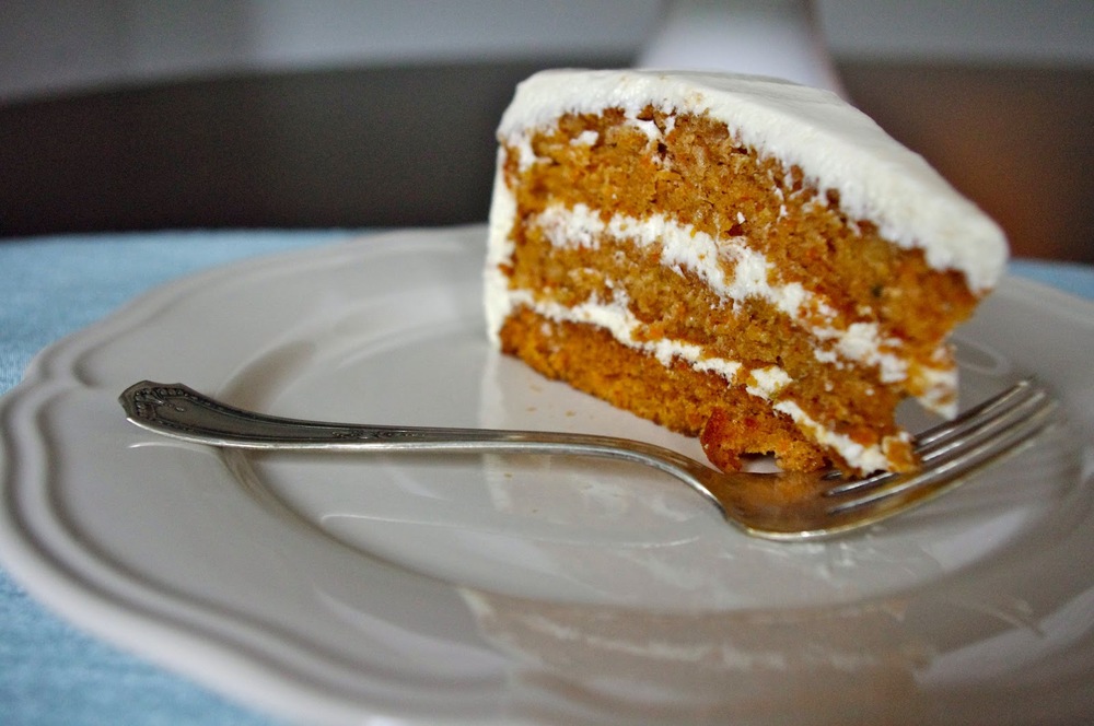Carrot Cake with Maple Cream Cheese Frosting | www.thebatterthickens.com