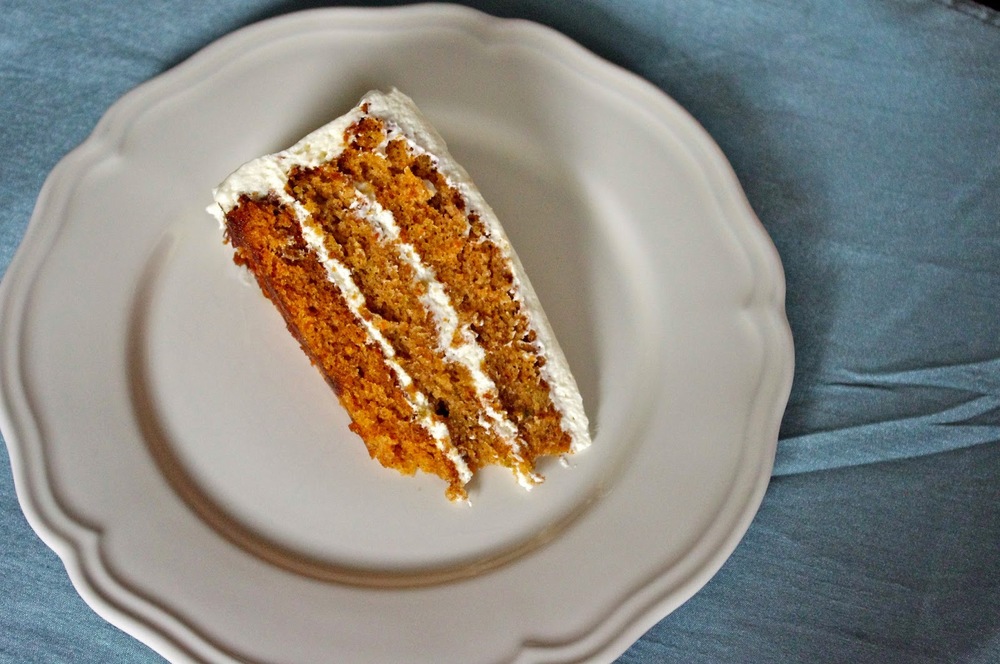 Carrot Cake with Maple Cream Cheese Frosting | www.thebatterthickens.com