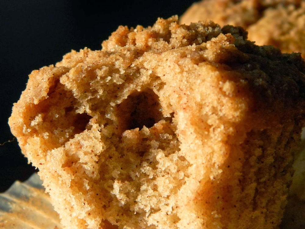 Cinnamon Apple Streusel Muffins - cinnamon muffins with an apple butter filling and streusel topping | www.thebatterthickens.com