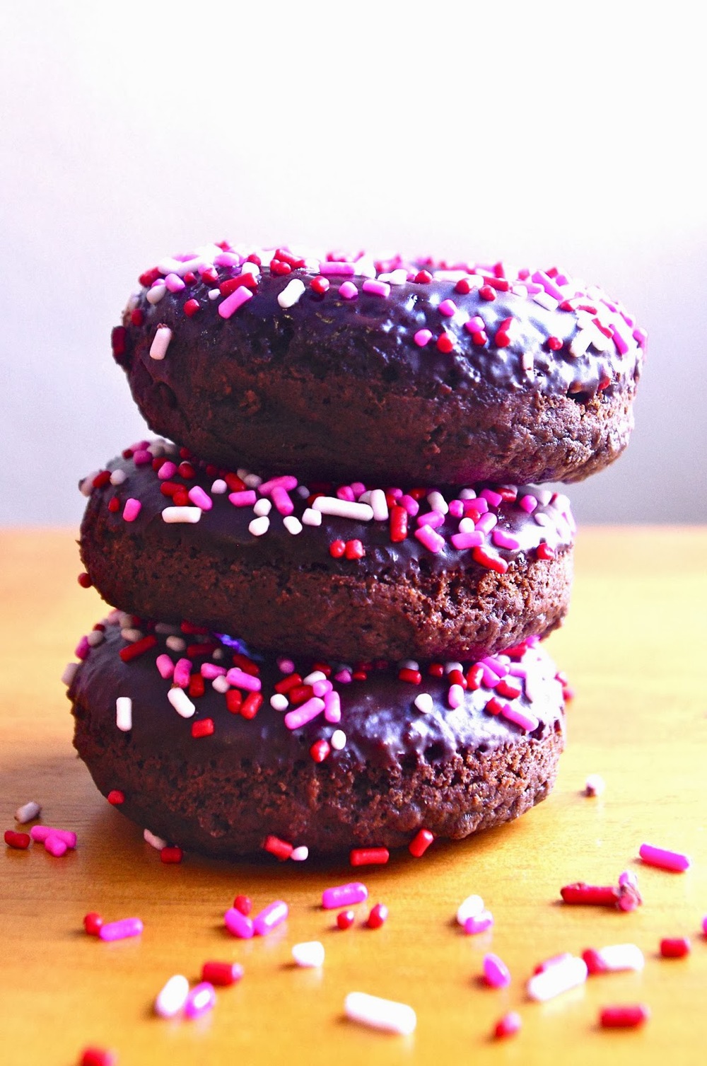 Glazed Chocolate Cake Donuts