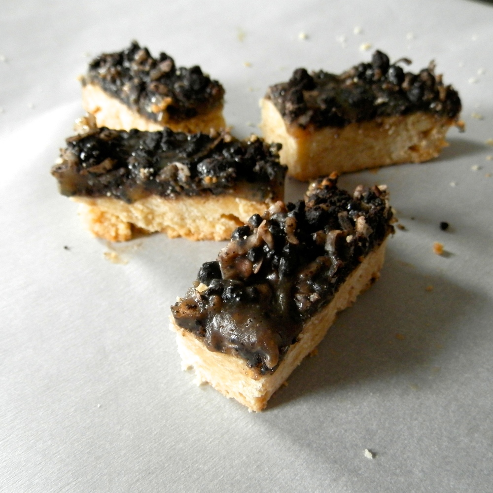 Gourmet Samoa Bars - shrortbread cookies covered in chocolate crumb and coconut caramel sauce #samoa #shortbread #caramel | www.thebatterthickens.com