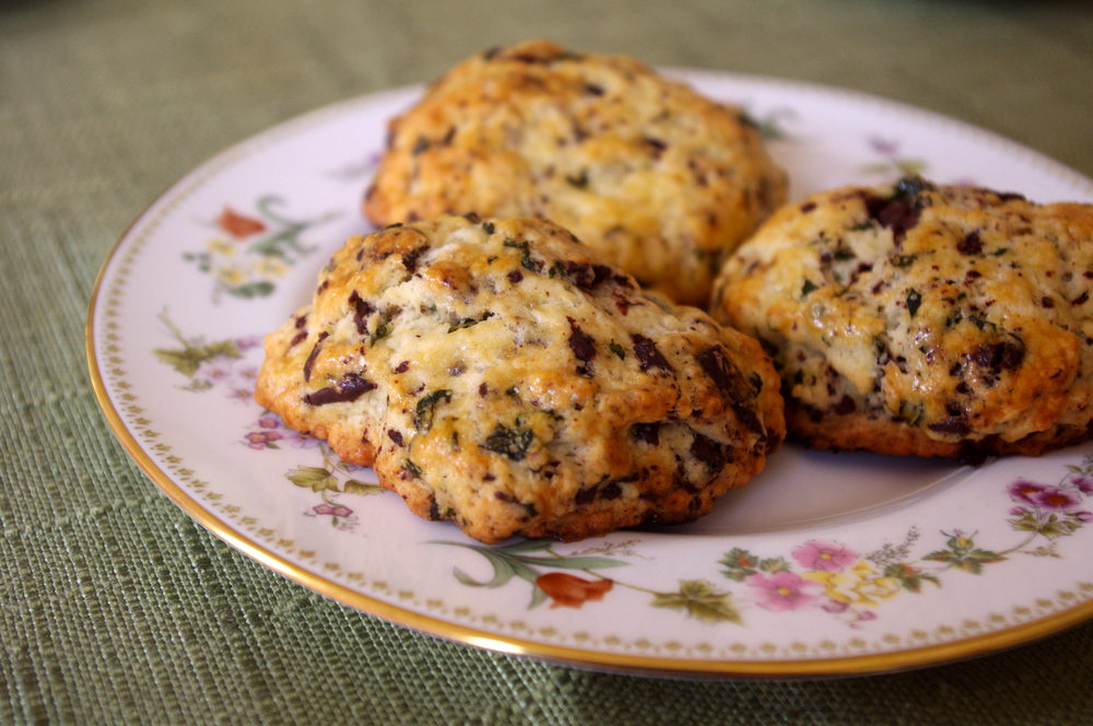 Basil Dark Chocolate Scones - a unique, savory-sweet treat for your breakfast or afternoon tea | www.thebatterthickens.com