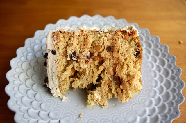 Peanut Butter Chocolate Chip Cookie Dough Cake