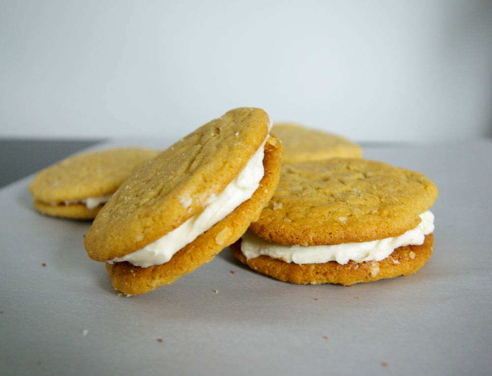 Coconut Cashew Cookie Sandwiches