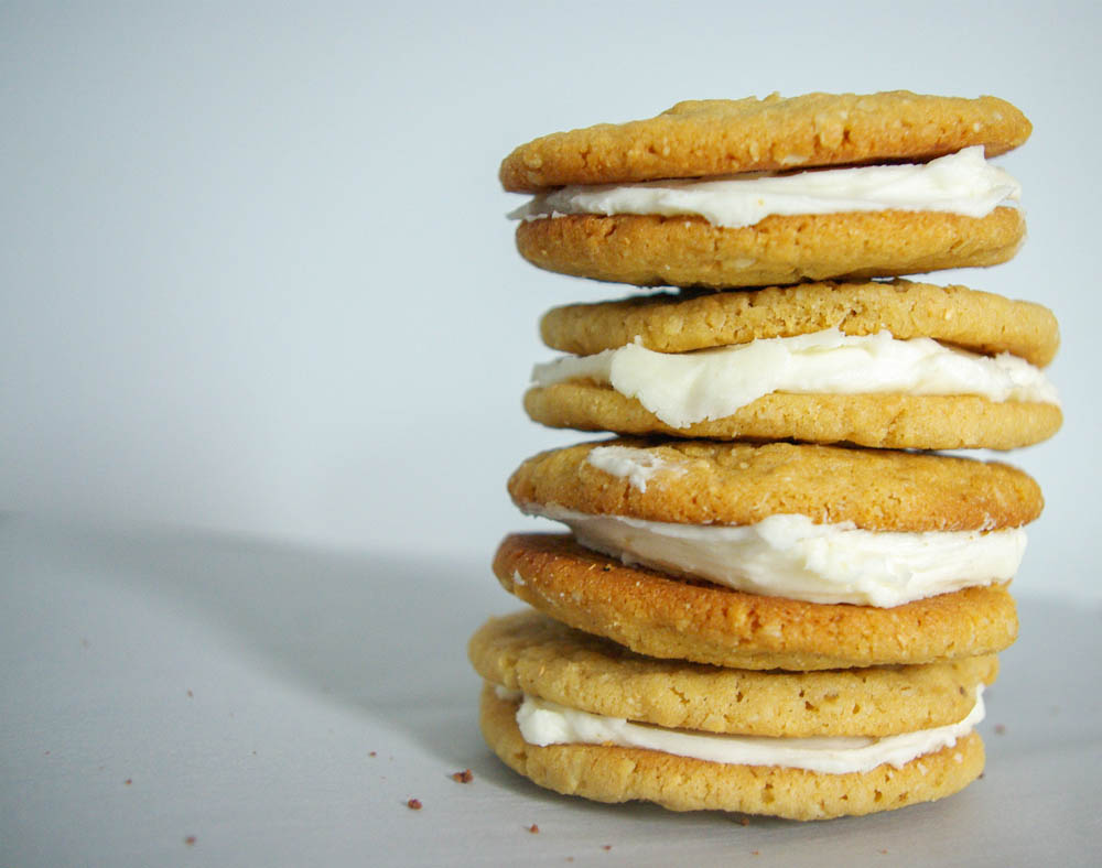 Coconut Cashew Cookie Sandwiches