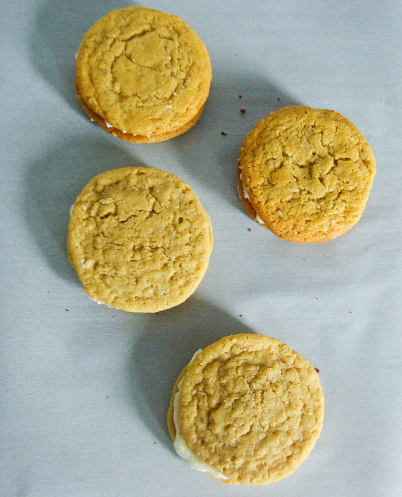 Coconut Cashew Cookie Sandwiches