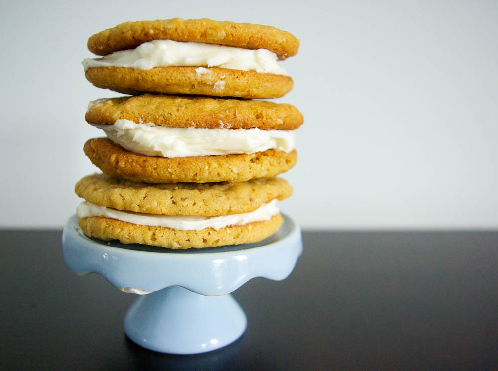 Coconut Cashew Cookie Sandwiches