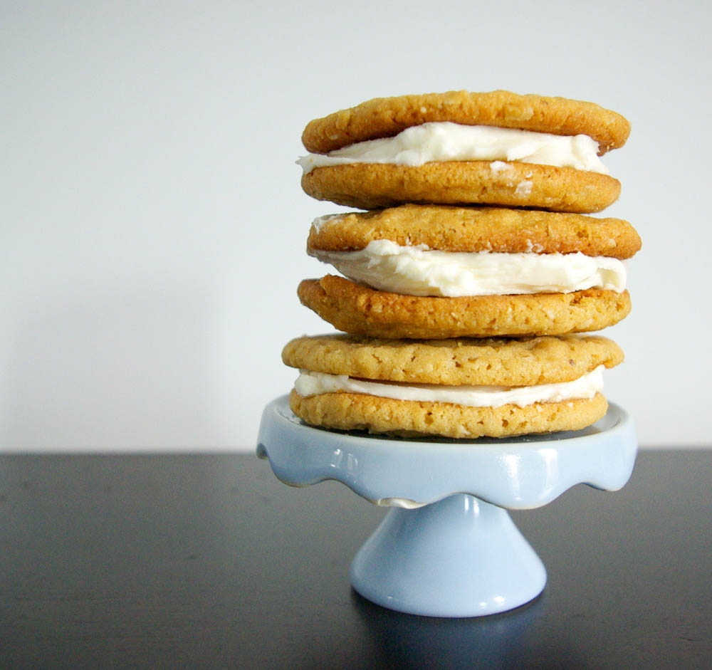 Coconut Cashew Cookie Sandwiches