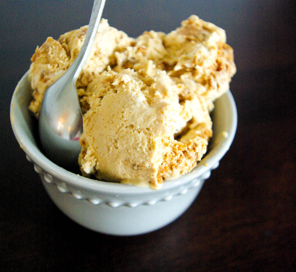 Carrot Cake Ice Cream with cream cheese frosting swirl will change your homemade ice cream game forever | www.thebatterthickens.com