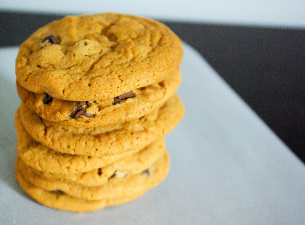 Butterscotch Pudding Cookies with chocolate chips - the pudding in these butterscotch cookies makes them extra soft and chewy! | www.thebatterthickens.com