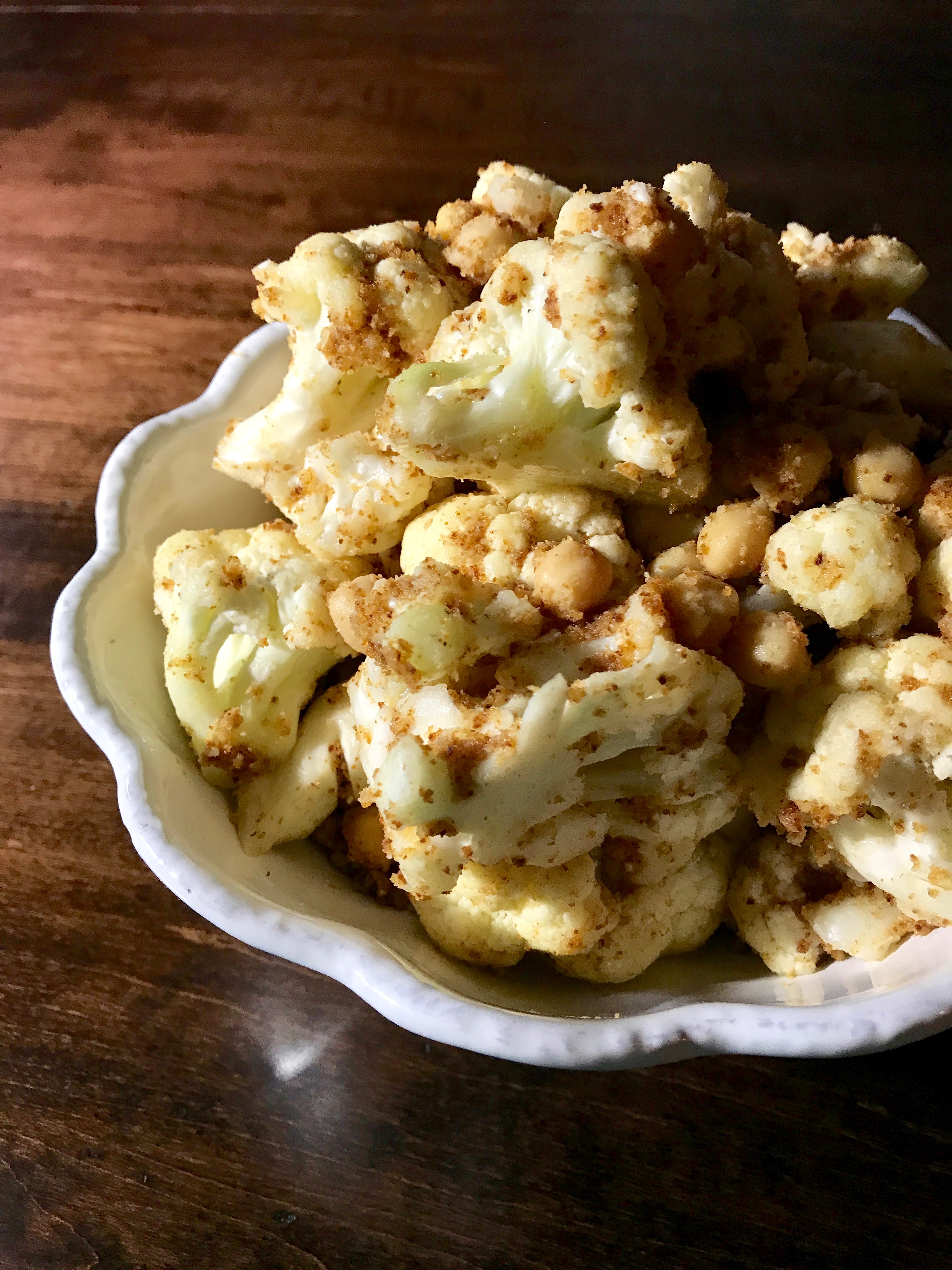 Cauliflower Chickpea Salad | An easy and addictive cauliflower dish to serve as a side or a small meal | www.thebatterthickens.com