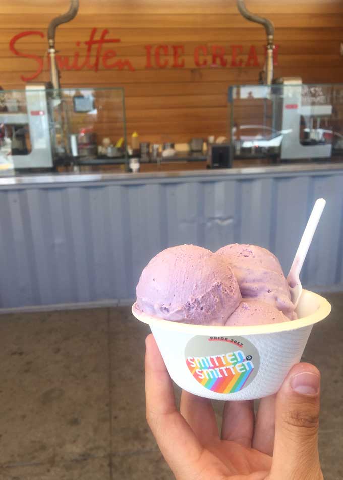 Smitten Ice Cream Blueberry Lavender | Best Ice Cream in California | www.thebatterthickens.com