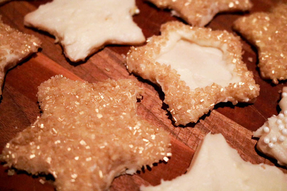 Brown Butter Sugar Cookies with Eggnog Frosting | The Batter Thickens