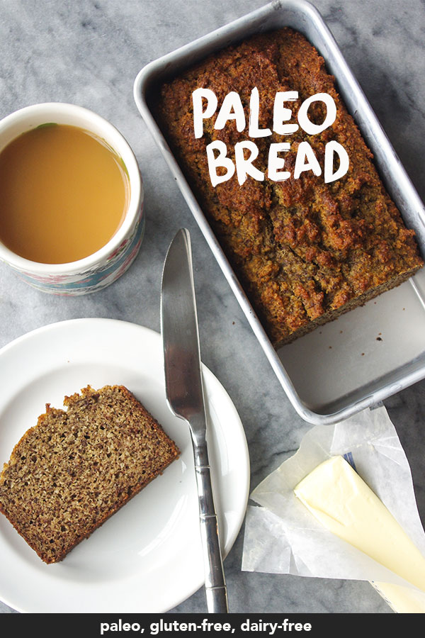 Paleo Bread - inspired by the Erewhon paleo bread, made with almond meal and coconut flour - a nutty, moist, and satisfying snack or breakfast #paleo #glutenfree #bread #dairyfree | www.thebatterthickens.com