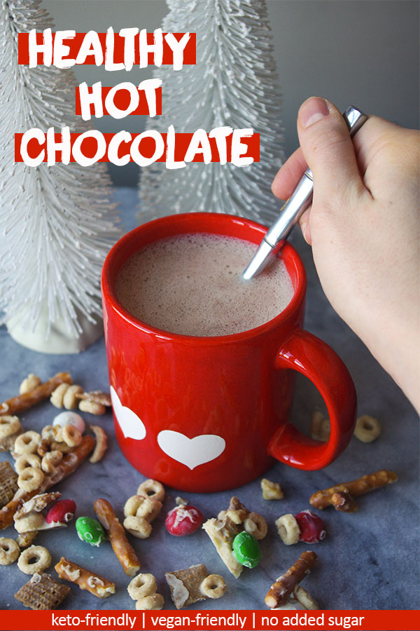 Healthy Hot Chocolate Recipe - indulge your hot cocoa cravings while giving your body the gift of nourishing fats, vitamins, and antioxidants! #ketofriendly #noaddedsugar #hotchocolate | www.thebatterthickens.com