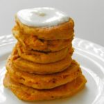 Carrot Cake Pancakes - topped with cream cheese spread, a fresh take on pancakes #breakfast #pancakes | www.thebatterthickens.com