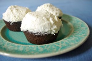 Marzipan brownes are rich dark chocolate brownies with marzipan frosting - www.thebatterthickens.com