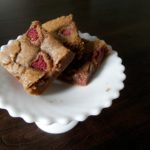 Brown Butter Nutella Raspberry Blondies