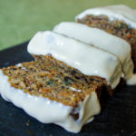 Carrot Zucchini Bread - carrots add an extra sweetness to this moist zucchini bread, topped with luscious maple cream cheese glaze #quickbread #zucchinibread #zucchini #carrot | www.thebatterthickens.com