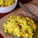 Healthy Turmeric Chicken Salad -- This simple turmeric chicken salad recipe can be made in less than 10 minutes and is healthy, too! | www.thebatterthickens.com