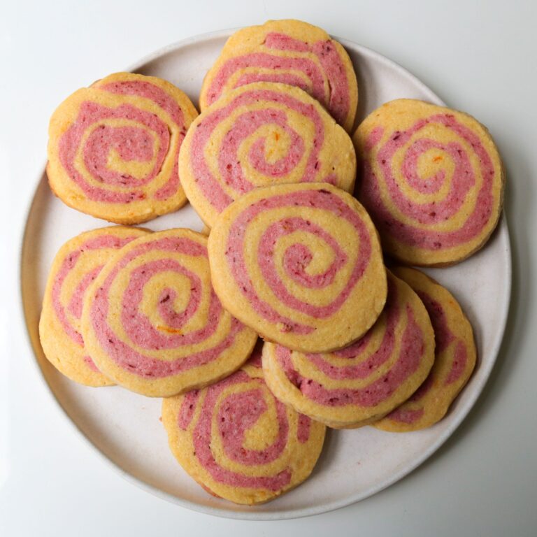 Pinwheeling Action Strawberry Lemon Pinwheels - The Batter Thickens